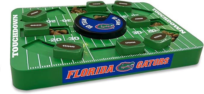 Pets First NCAA Florida Large Puzzle Toy, Dog Puzzle Treat Toy, New Large Size, Interactive Dog Treat Toy, Dog Slow Feeding Toy
