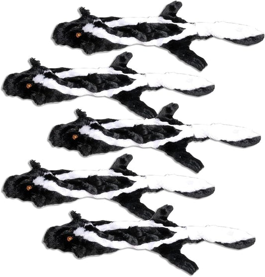 Jeffers Thinnies Dog Toys with Rope (No Squeaker), 21" Skunk 5-Pack