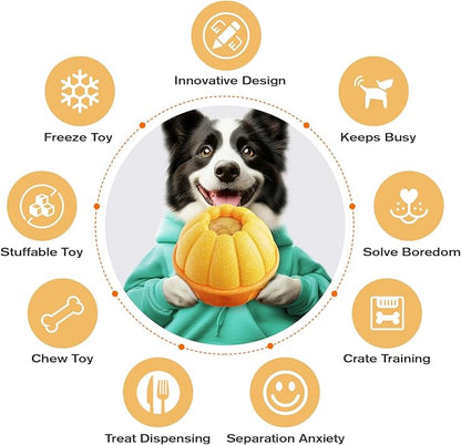 Frozen Treat Dog Toy Aggressive Chewer,Fillable Dog Enrichment Toys,Interactive Toys Long Lasting,Easy to Clean,Holds Kibble, Treats