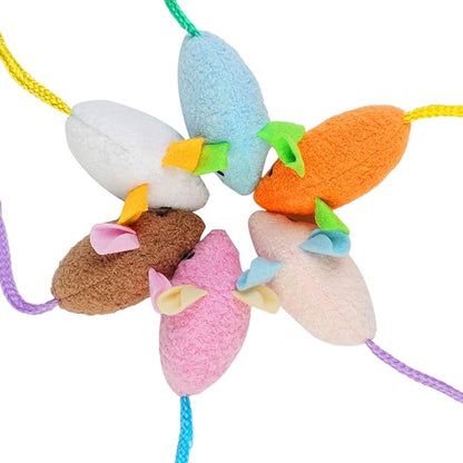 Dorakitten Catnip Toy - 6Pcs Cats Mouse Plush Cat Toys Realistic Cute Kitten Mice Filled Catnip for Cat Chew Toy1