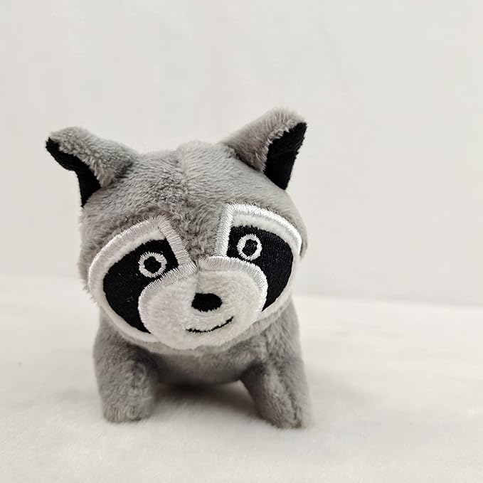 Glow Pups Hide and Seek Dog Toy, Interactive Plush Raccoon in Tree Burrow, Squeaky Woodland Style Dog Toys for Small Dogs, Mental Stimulation, Medium Size Tree with 4 Raccoon