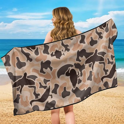 SEANATIVE Duck Camouflage Sweat Towel Car Seat Cover for Gym Running Athletes Fitness Workout, Auto Seat Pet Protector, Sports Towel Seat Covers for Cars