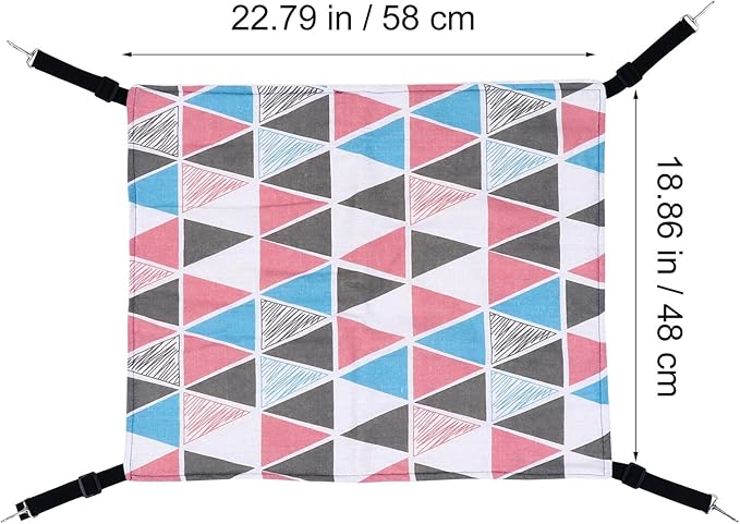 Uonlytech Warm Cat Hammock Hanging Bed with Fleece Lining Large Colorful Triangle Cat Sleeping Mat Pet Cage Nest