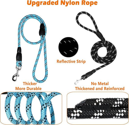 Flirt Pole for Dogs Heavy Duty,Dog Teaser Pole for Small Medium & Large Dogs,Interactive Outdoor Dog Toy with Replaceable Nylon Rope,Perfect for Jumping, Chasing,Tugging, Training & Play