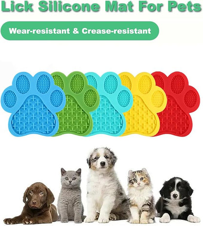 Dog Lick Mat for Dogs, Non-Slip Silicone Snuffle Mat for Pet, Pet Supplies for Anxiety Relief & Slower Eating (Yellow)