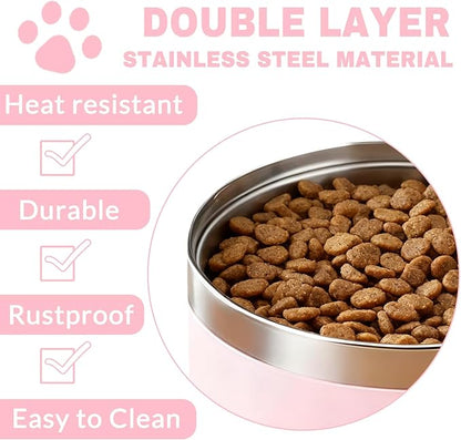Personalized Dog Bowls with Name, Engraved Stainless Steel No Slip Food Water Bowl for Dogs Cats,Custom 25oz/35oz/53oz Bowl for Small/Medium/Large Pets