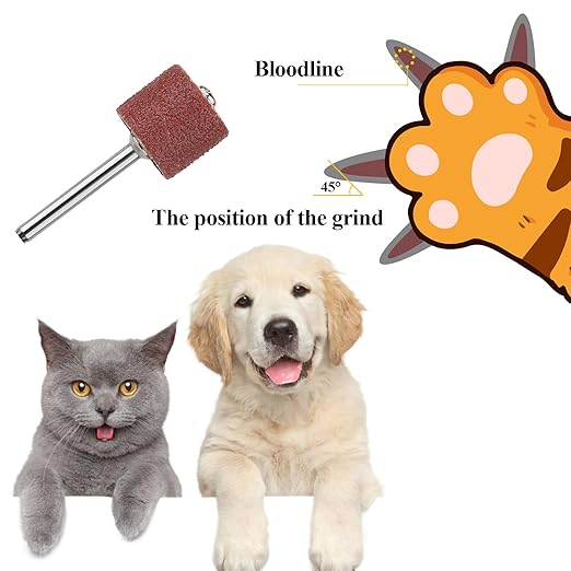26 Pack Pet Nail Grinder Replacement Kit Sanding Drum Set with Grit Sanding Bands Dog Nail Smoother Dog Claw Care Pet Claw Grooming Supplies, 2 Sizes 1/2 Inch 120 Grit /0.31 inches 80 Grit