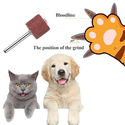 26 Pack Pet Nail Grinder Replacement Kit Sanding Drum Set with Grit Sanding Bands Dog Nail Smoother Dog Claw Care Pet Claw Grooming Supplies, 2 Sizes 1/2 Inch 120 Grit /0.31 inches 80 Grit