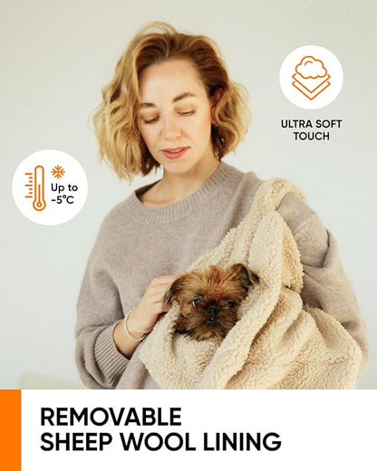 Owleys Dog Travel Bag | Cat Carrier | Small Pet Taxi | Lightweight Soft-Sided Tote, Car-Seat Compatible, Washable, 6–20 lb | Vegan Materials | Brown
