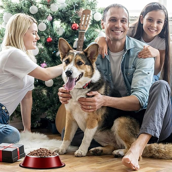 Roshtia 6 Pcs 18 oz Stainless Steel Dog Bowl, Dog Food Water Bowl with Anti Skid Silicone Base Stackable Dishwasher Safe Pet Puppy Dishes for Medium Large Dogs Cat Multipet Families