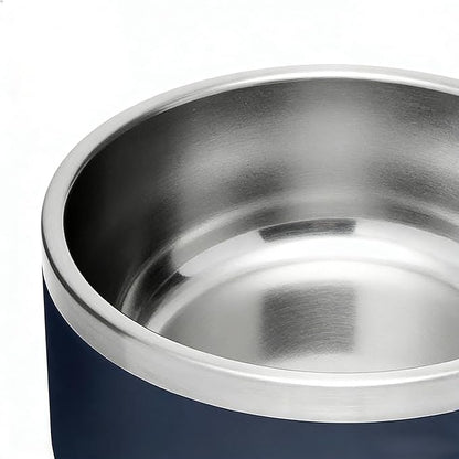 64oz Giant Breed Dog Bowl Non Slip, Commercial Grade Stainless Steel XL Heavy Duty Dog Food Water Bowl for Large Dogs, Dishwasher Safe Jumbo Pet Bowl (Blue)