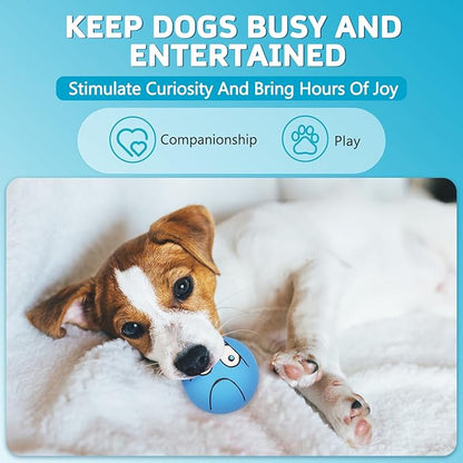 4 Pack 2.8" Smiley Face Squeaky Dog Toys Soft Dog Balls Latex Rubber Squeak Dog Toys for Small Medium Puppy Pet Dogs (Flat Ball)