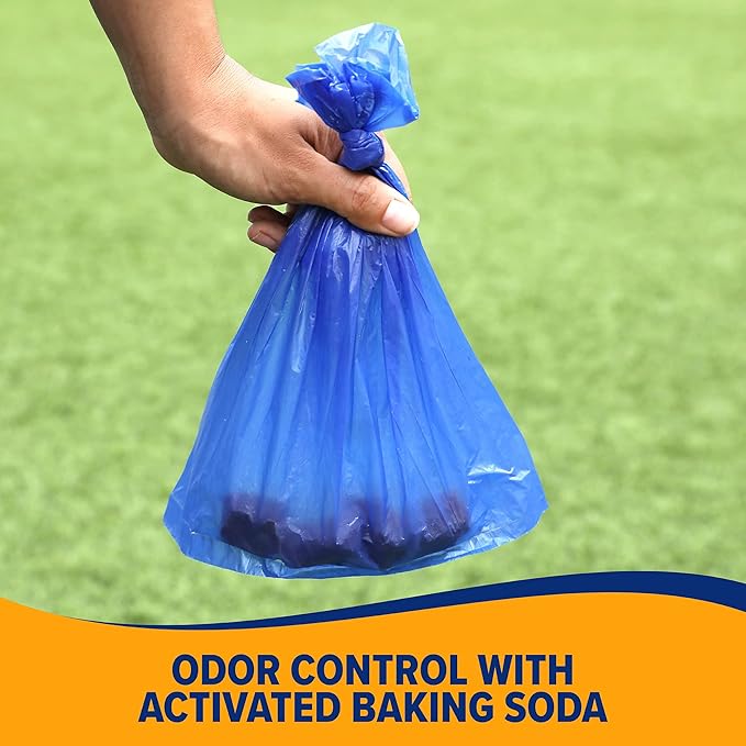 Arm & Hammer Dog Poop Bag Dispenser With 30 Count Dog Poop Bags With Activated Baking Soda, 9 x 14 Inches, Black (Pack of 2)