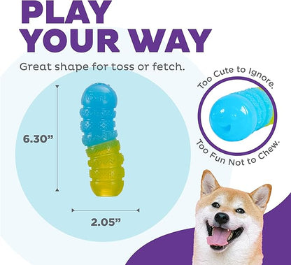 Outward Hound Gummiez Worm Dog Toy & Treat Stuffer, 6″ x 2″ Cherry-Scent Interactive Chew for Dogs, Helps Clean Teeth, Promote Healthy Gums & Mental Enrichment, Reduce Boredom & Support Dental Health