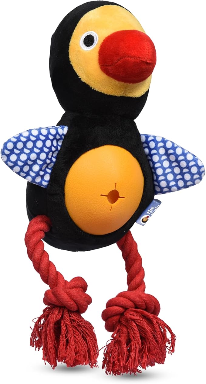 The Dodo Treat Dispensing Toy for Dogs with Rope Legs for Chewing, Treat Hide Enrichment Toy and Dispenser (Pack of 2)