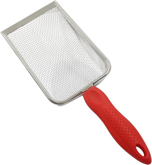 Murtenze Stainless Steel Cat Litter Scoop, Non-Stick Coated Metal Fine Sand Litter Scoop, Mesh Shovel for Reptile Kitten Pooper (Blue, 2mm mesh)
