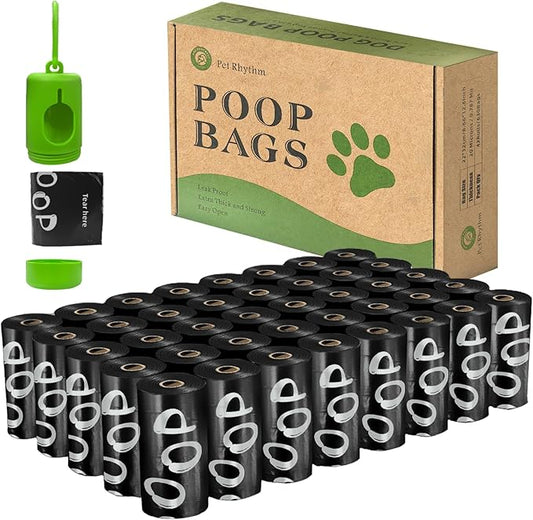 Scented Dog Poop Bags - 630 counts Black Pet Waste Bags with Dispensers, Extra Large 13x9 Inch Leak-Proof Fragrance Bags for Dogs Walking and Cat Litter