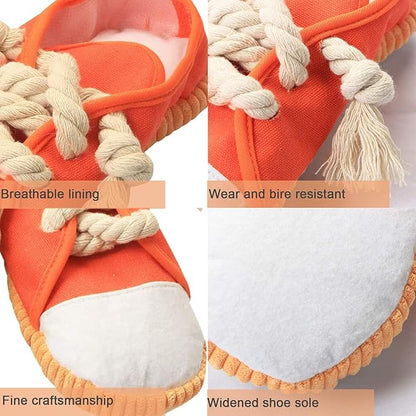 Dog Chew Toys,Creative Shoes Shape Squeaky Toy, Durable and Safe Dog Playing Toy Funny Shoes Sound Toy for Small and Medium Pets