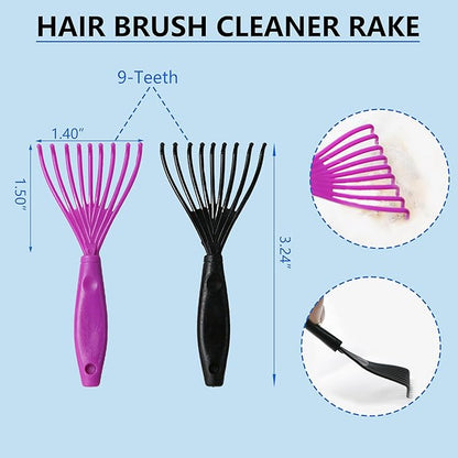 5-in-1 Dog & Cat Extra Long Pin Grooming Kit Slicker Brush for Large Dogs Cats Remove Loose Fur, Undercoat Brush for Shedding, Dematting Comb & Cleaner for Long Haired Pets