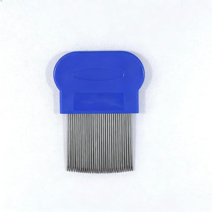 3/4/5-pieces flea and lice comb set, stainless steel pet comb (for dogs and cats, circular tooth design), double-sided tear stain remover, pet shedding comb, suitable for all types of pets (3pcs)