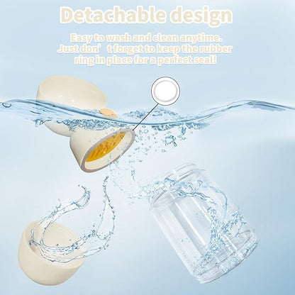 Portable Dog Water Bottle, Large-Capacity Travel Water Dispenser for Cats and Small Dogs - White