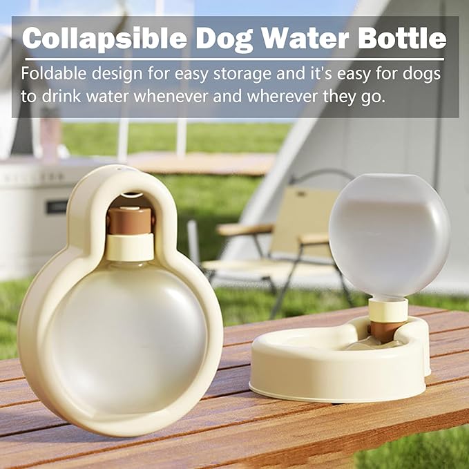Dog Water Bottle, Portable Water Bowl Dispenser for Dogs, Leak Proof Pet Travel Squeeze Bottles Puppy Water Bowl for Pets Outdoor Walking, Hiking, Travel, Food Grade Plastic