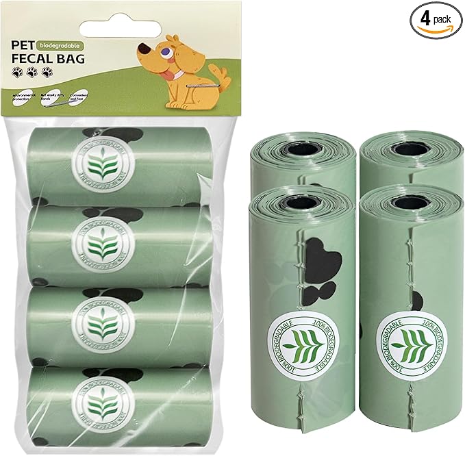 Poop Bags for Dogs, Dog Poop Bag Rolls and Small Trash Bags for Waste Cleanup, Extra Thick Doggie Bags for Pooper Scooper Scented Dog Waste Bag for Outdoor Puppy Walking and Travel 60 Count
