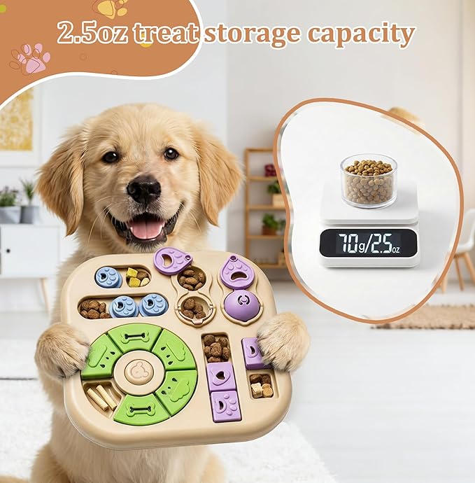 Interactive Dog Puzzle Toys for Smart Dogs - Mental Stimulation Puzzle Toys for Small & Medium Dogs, Treat Dispensing Dog Enrichment Toys for Beginner Dogs