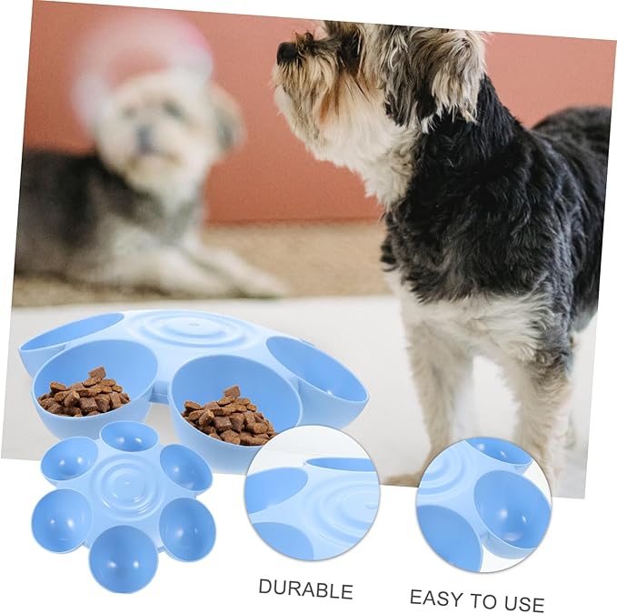 Indoor Multi-pet Feeding Bowl Flower-Shaped Pet Feeder for Cats and Dogs Easy to Plastic Cat Food Dispenser for Home Use for Multiple