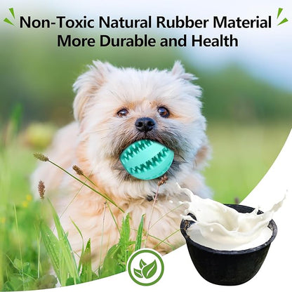 Treat-Dispensing Dog Toys: Durable Rubber Puppy Toys for Boredom - Dog Treat Balls for Small & Medium Breed Indoor Play (2pack)