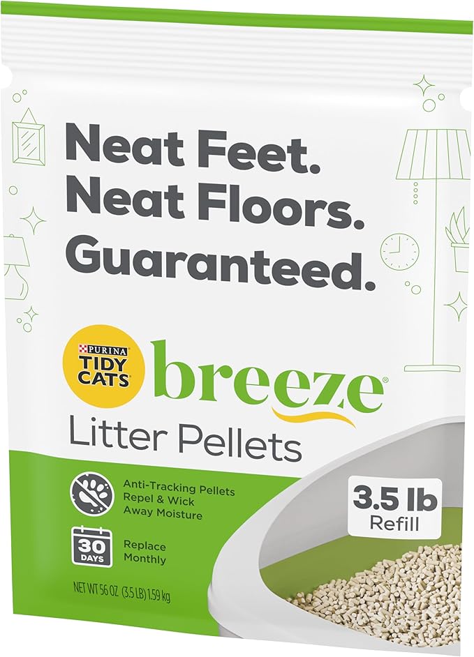 Purina Litter Tidy Cat Breeze Pellets, 3.5 lb, 2 Packs, Limited Edition