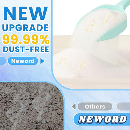 NEWORD Health Monitoring Crystal Cat Litter Test - Color-Changing Silica Gel Litter for Hematuria & Cat Urine Irregularities Detection, Non-Clumping Litter (8 LB Bag)