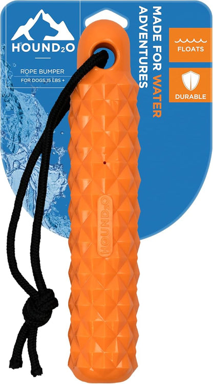 Dog Toys | Rope Bumper Floating Toy for Dogs | Orange Outdoor Toy - Easy to Clean and Made from Non Toxic Materials