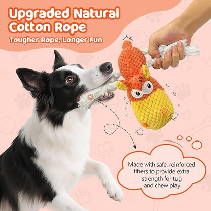Squeaky Dog Toys - Plush Dog Toy for Small, Medium, and Large Dogs, Great for Tug-of-War and Playtime