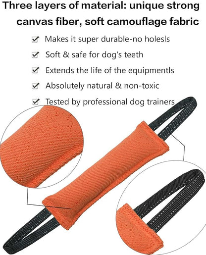 Clysrou Dog Tug Toy Tough Jute Bite Pillow Lasting Training Equipment Puppy to Large Dogs Interactive