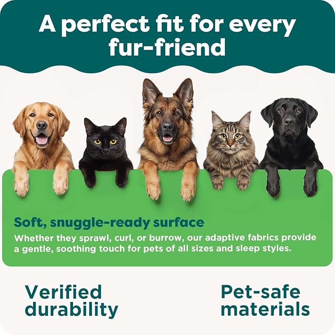 FurHaven Round Orthopedic Dog Bed for Large Dogs, Egg Crate with a Solid Orthopedic Foam Base with Attached Blanket Hood and Removable Washable Cover, Large, Sherpa & Suede Snuggery, Gray