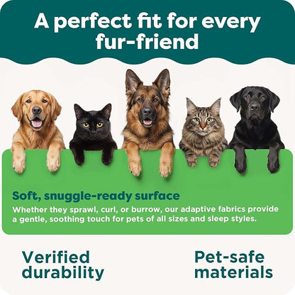 Furhaven 35" Round Orthopedic Dog Bed for Large/Medium Dogs w/ Removable Washable Cover, For Dogs Up to 50 lbs - Sherpa & Suede Snuggery - Espresso, 35-inch