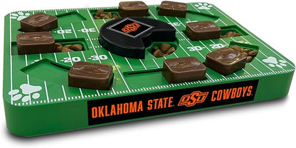 NCAA Puzzle Toy Slow Feeder, Puzzle Treat Dog Toy, Interactive Dog Treat Toy, Dog Puzzle Feeding Slow Toy (Oklahoma State Cowboys)