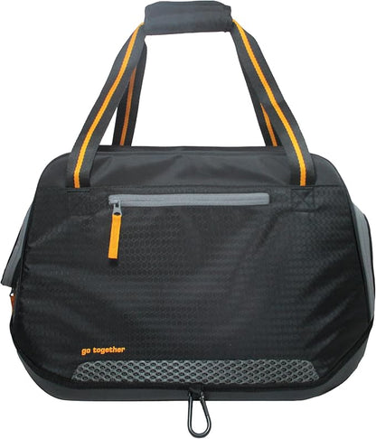 Kurgo Explorer Dog Carrier - Comfortable Carrier for Travel - Water-Resistant Armorsole Base - Airline Compliant - Storage Pocket - for Cats & Small Dogs up to 20 lb - Black/Yellow