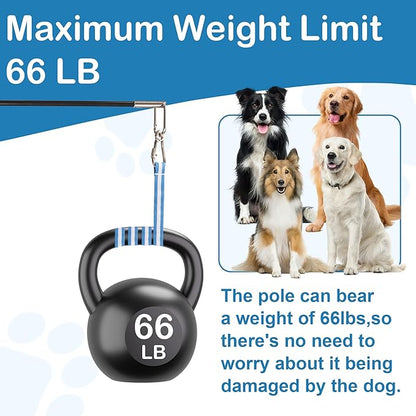 Flirt Pole for Dogs Interactive Dog Pole Toy for Large Medium Small Dogs, Sports Dog Teaser Pole for Tug of War, Flirt Pole with Lure Ball (Extended Pole + Tensile Rope)
