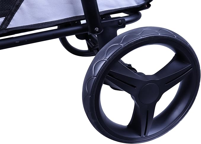 Dog Stroller for Medimu/Large Dogs - Easy Fold Dual Entry Pet Stroller with One-Foot Brake,Ideal up to 80 lbs.