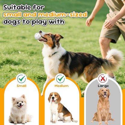 20-40ft Automatic Ball Launcher, Interactive Fetch Toy for Small Medium Dogs, Adjustable Rechargeable Tennis Thrower for Indoor Outdoor Fun, Physical Exercise and Brain Training(Green)