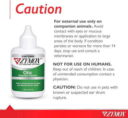 Pet King Brands Zymox Otic Enzymatic Solution for Dogs and Cats to Soothe Ear Infections Without Hydrocortisone for Itch Relief, 1.25oz