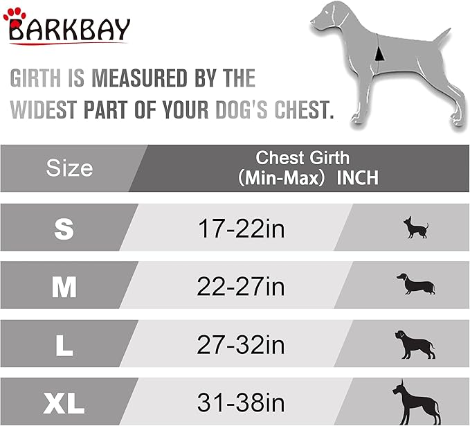 BARKBAY No Pull Dog Harness Front Clip Heavy Duty Reflective Easy Control Handle for Large Dog Walking(Flint Gray,L)