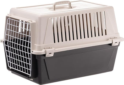 Ferplast Dog Carrier, Secure, Practical, Easy to Clean, Durable Medium Dog Travel Box Cage up to 15 Kg. 60 x 40 x h.38 cm. Black