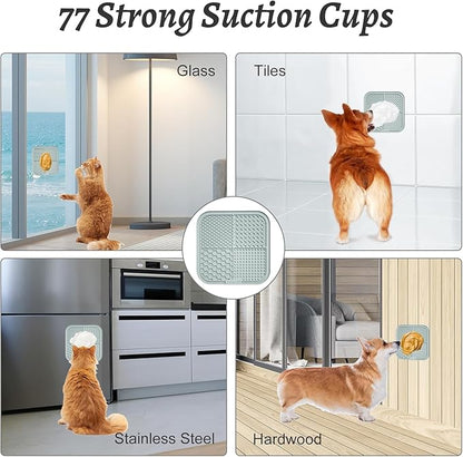 MateeyLife Lick Mat for Dogs with Suction Cups, 2PCS Slow Feeder Bowls, Small Cat Lick Mat for Anxiety Relief, Dog Toys to Keep Them Busy, Enrichment Toys for Bathing, Cat Licking Pad for Boredom