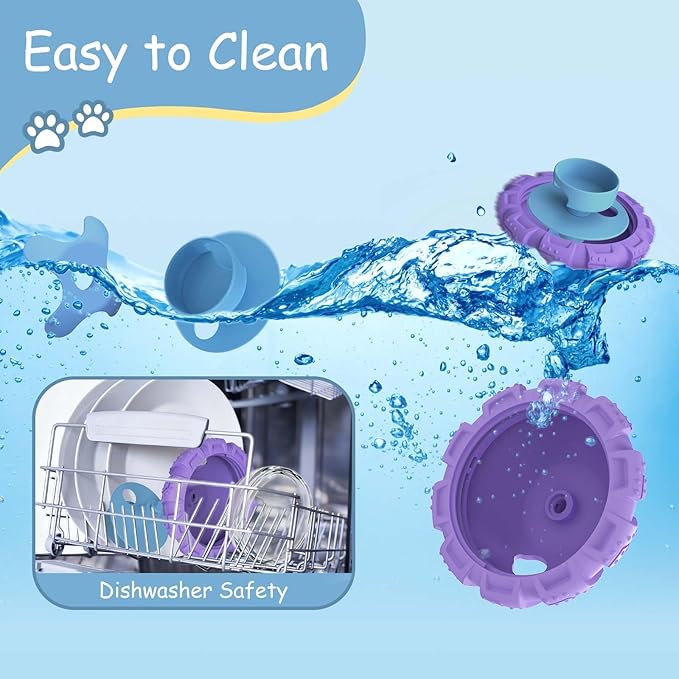 Interactive Dog Toy, Puzzle Toy with Adjustable Treat Dispensing & DIY Frozen Treats, Dog Enrichment Toys to Keep Them Busy and Mental Stimulation