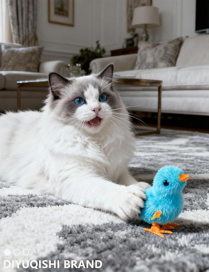 22 Pcs Luxury Cat Toys Set, Indoor Cat Toys for Bored Kittens, Wind-Up Chick Tumbler Mouse Jingle Balls, Interactive Cat Play Toys for All Cat Ages (1.5'' - 6.3'')