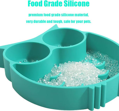 Slow Feeder Dog & Cat Bowl, Dog Puzzle Toys, Slow Feeder for Boredom & Anxiety Reduction, 12 oz, Silicone, Non-Slip Suction Cups