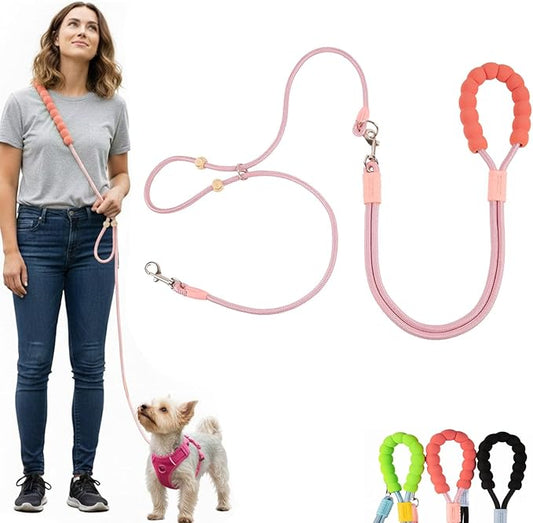 Hands Free Dog Leash for Small Medium Large Dogs, Single or Double Dog Leash with Adjustable Length Split Leads and Padded Handles
